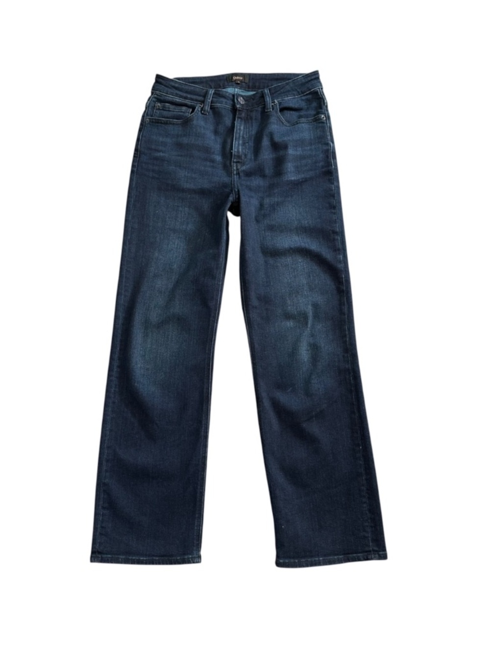 Quince Bella Straight Leg Organic Cotton Jeans Size 28 Deep Sea Blue Inseam 27"